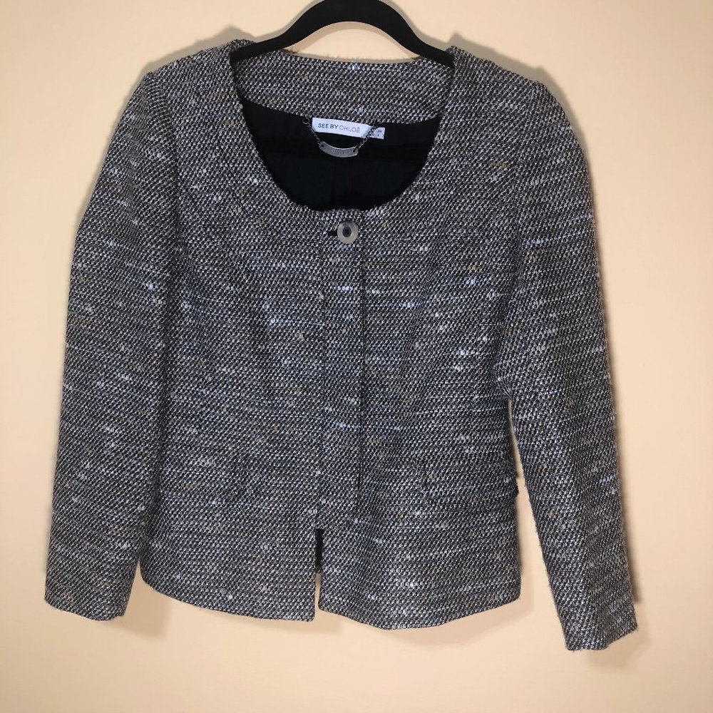 SEE by Chloé Tweed Blazer 4
